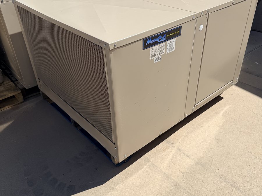 A MasterCool evaporative cooler ready to go out for installation