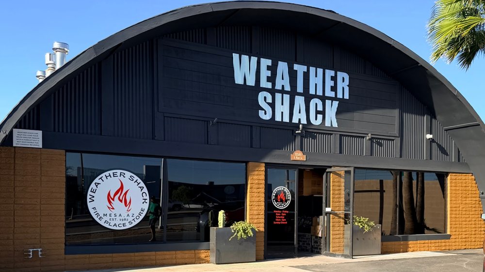 The Weather Shack building on East Main Street in Mesa